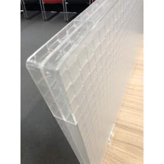 Schreibtisch-Sichtschutz Kunststoff mit Halterung 80 cm breit