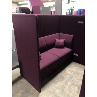Assmann Syneo Lounge Bench Sitzgruppe schwarz lila melliert