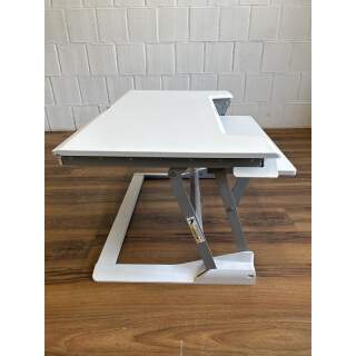Ergotron WorkFit Steh-Sitz Arbeitsplatz weiß Schreibtischaufsatz 95cm breit