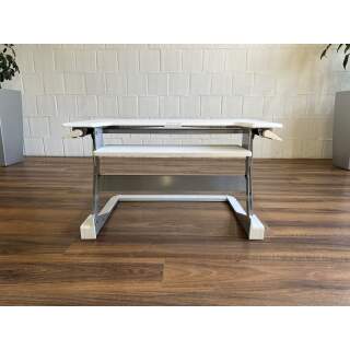 Ergotron WorkFit Steh-Sitz Schreibtischaufsatz weiß 89 cm breit