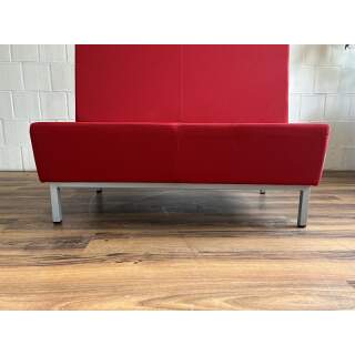 SMV Sitzbank Hochlehner rot 120cm breit geplostert Lounge