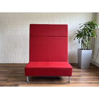 SMV Hochlehner Sitzbank mit geschlossener Rückwand rot 120cm