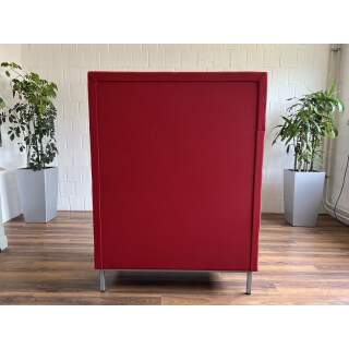 SMV Hochlehner Sitzbank mit geschlossener Rückwand rot 120cm