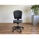 Dauphin flexibler Bürodrehstuhl ohne Armlehnen grau schwarz