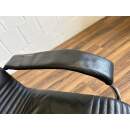 Girsberger Sessel Leder schwarz chrom Vintage Design