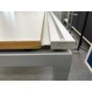 VS Schreibtisch 180x80 weiß mit Aluleiste höhenverstellbar