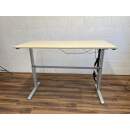 Ceka elektrisch höhenvertsellbarer Schreibtisch mit Mangel auf der Platte 180x80cm Ahorn