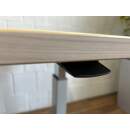 Steelcase Sitz-Steh-Schreibtisch 160x80 Ahorn grau Gasdruckfeder